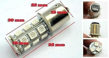 kom sa etiketom: LED sijalica za vozila – BAY15D, 18 SMD - Tip grla: BAY15D (dvostruko at lalafo.rs — 1 kom sa etiketom: LED sijalica za vozila – BAY15D, 18 SMD - Tip grla: BAY15D (dvostruko — 1