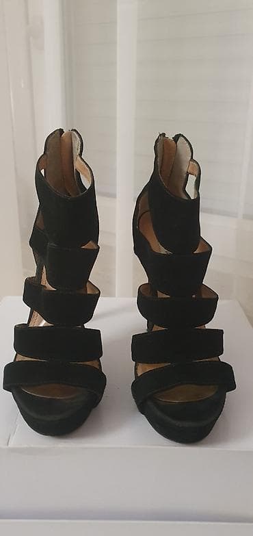 Crne ženske sandale na štiklu - Elegantne sandale sa visokom tankom na lalafo.rs — 2 Crne ženske sandale na štiklu - Elegantne sandale sa visokom tankom — 2