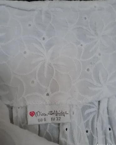 Bela pamučna suknja sa vezom (broderie anglaise) - Kroj: A-linija na lalafo.rs — 9 Bela pamučna suknja sa vezom (broderie anglaise) - Kroj: A-linija — 9