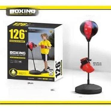 Kids' Sports Toys: Bokserski set za decu – refleksna lopta na stalku sa rukavicama - at lalafo.rs — 1 Kids' Sports Toys: Bokserski set za decu – refleksna lopta na stalku sa rukavicama - — 1