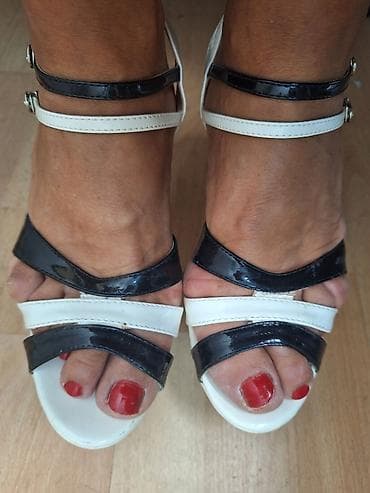 Women's Footwear: Sandale belo crne lak koza, vrlo elegantne, udobne, sa manjom at lalafo.rs — 3 Women's Footwear: Sandale belo crne lak koza, vrlo elegantne, udobne, sa manjom — 3