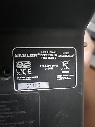 Električna friteza SilverCrest – nerđajući čelik - Zapremina posude na lalafo.rs — 7 Električna friteza SilverCrest – nerđajući čelik - Zapremina posude — 7