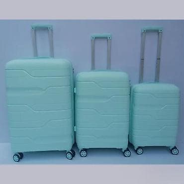 Travel suitcases and bags: Set od 3 kofera – tirkizno/menta boje, tvrda školjka - Tvrdi koferi at lalafo.rs — 1 Travel suitcases and bags: Set od 3 kofera – tirkizno/menta boje, tvrda školjka - Tvrdi koferi — 1