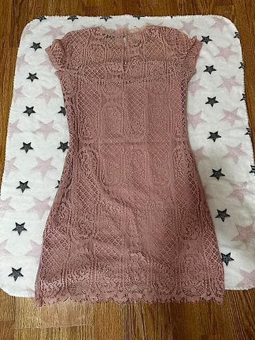 Nezno roze haljina sa cipkom i roze postavom, jako prijatan materijal at lalafo.rs Nezno roze haljina sa cipkom i roze postavom, jako prijatan materijal