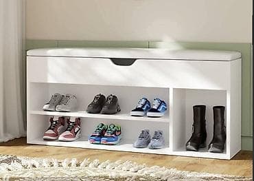 Klupa sa prostorom za odlaganje obuće – bela - Višenamenski komad na lalafo.rs Klupa sa prostorom za odlaganje obuće – bela - Višenamenski komad