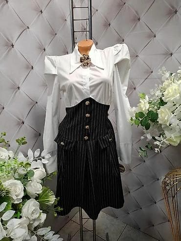 Haljina košulja sa prugama i pojasom - Model: košulja-haljina sa na lalafo.rs — 7 Haljina košulja sa prugama i pojasom - Model: košulja-haljina sa — 7