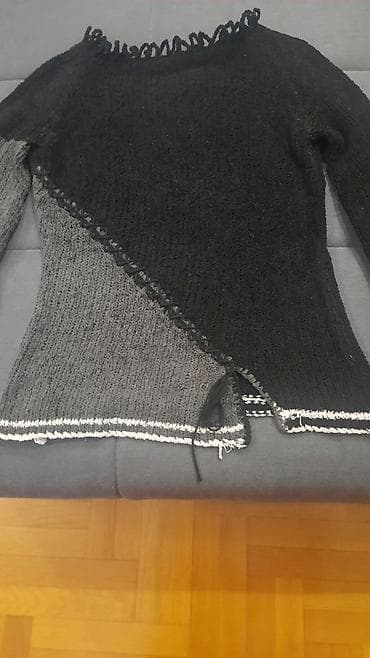 za svaki dan: Ženski pleteni džemper/tunika sa asimetričnim panelima8 - Boje: crna at lalafo.rs — 5 za svaki dan: Ženski pleteni džemper/tunika sa asimetričnim panelima8 - Boje: crna — 5