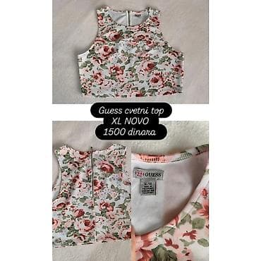 Guess ženski cvetni top XL NOVO - Brend: Guess - Model: kratki top na lalafo.rs Guess ženski cvetni top XL NOVO - Brend: Guess - Model: kratki top