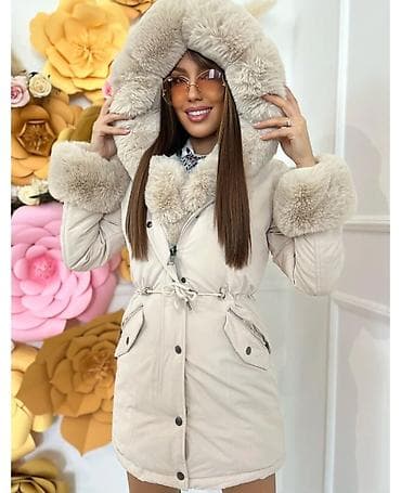 pantalone butiku ali: Ženska zimska parka sa krznom – bež/šampanj nijansa - Model do na lalafo.rs — 5 pantalone butiku ali: Ženska zimska parka sa krznom – bež/šampanj nijansa - Model do — 5