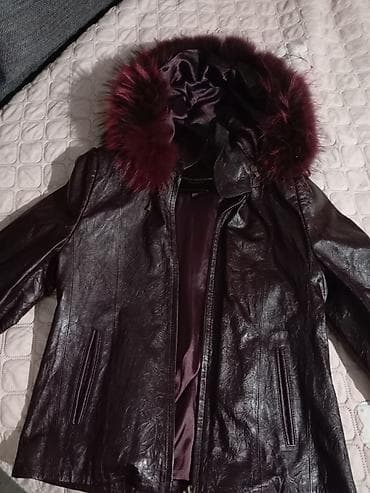 Ženska kožna jakna sa kapuljačom i krznom - Materijal: prirodna koža at lalafo.rs Ženska kožna jakna sa kapuljačom i krznom - Materijal: prirodna koža