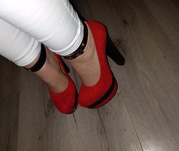 Crvene ženske salonke na visoku štiklu - Materijal: baršunasto/velur na lalafo.rs — 2 Crvene ženske salonke na visoku štiklu - Materijal: baršunasto/velur — 2