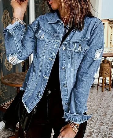 4XL Moderna ženska teksas jakna u ispranoj svetloplavoj nijansi na lalafo.rs — 5 4XL Moderna ženska teksas jakna u ispranoj svetloplavoj nijansi — 5