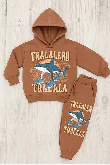 Dečiji trenerka set sa kapuljačom – “TRALALERO TRALALA” - Dvodijelni na lalafo.rs Dečiji trenerka set sa kapuljačom – “TRALALERO TRALALA” - Dvodijelni