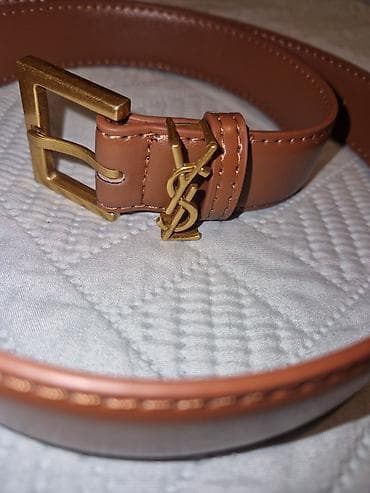 eko koza sa: Yves Saint Laurent (YSL) kaiš braon boje, sa kopčom zlatne boje na lalafo.rs — 4 eko koza sa: Yves Saint Laurent (YSL) kaiš braon boje, sa kopčom zlatne boje — 4