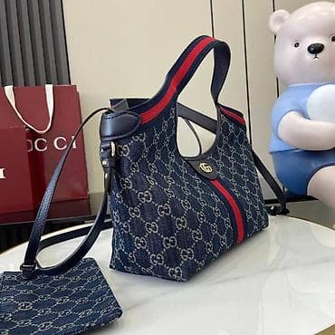 Torbica od teksasa sa monogram printom i GG detaljem - Materijal na lalafo.rs — 6 Torbica od teksasa sa monogram printom i GG detaljem - Materijal — 6