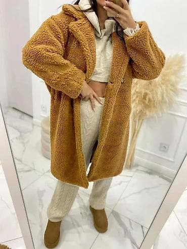 Ženski teddy kaput sa kapuljačom - Model: dugi teddy/šerpa kaput do na lalafo.rs — 3 Ženski teddy kaput sa kapuljačom - Model: dugi teddy/šerpa kaput do — 3