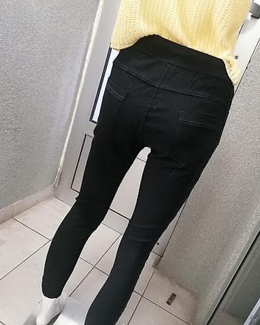 pantalone gina benotti: Crne ženske pantalone uskog kroja, sa elastičnim pojasom za udobnost na lalafo.rs — 5 pantalone gina benotti: Crne ženske pantalone uskog kroja, sa elastičnim pojasom za udobnost — 5