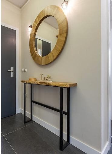 Industrijski konzolni sto za hodnik - Materijal: masivno drvo u na lalafo.rs Industrijski konzolni sto za hodnik - Materijal: masivno drvo u