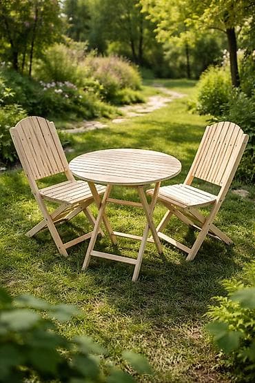 Baštenski sklopivi set – okrugli sto + 2 stolice Gs - Materijal na lalafo.rs Baštenski sklopivi set – okrugli sto + 2 stolice Gs - Materijal