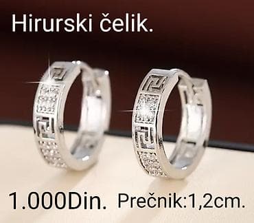 Earrings: PRELEPE KVALITETNE MINĐUŠE SA CIRKONIMA OD HIRURSKOG ČELIKA at lalafo.rs — 2 Earrings: PRELEPE KVALITETNE MINĐUŠE SA CIRKONIMA OD HIRURSKOG ČELIKA — 2