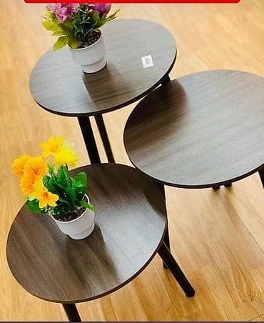 Set od 3 klub stolića – sklopivi/“nesting” model - Tri stolića na lalafo.rs — 3 Set od 3 klub stolića – sklopivi/“nesting” model - Tri stolića — 3