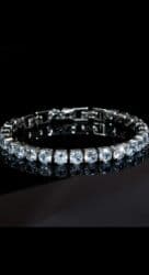 Unisex narukvica od 6mm belog sinetickog cirkona.Sjajni nakit sa belom na lalafo.rs Unisex narukvica od 6mm belog sinetickog cirkona.Sjajni nakit sa belom