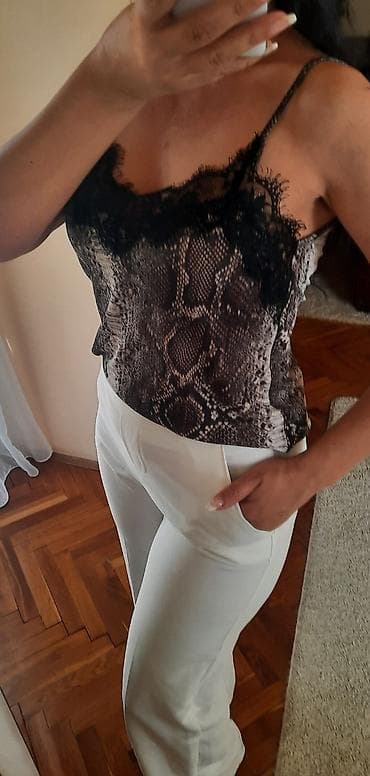 ZARA snake print majica na tanke bratelice sa čipkom tankom na na lalafo.rs — 2 ZARA snake print majica na tanke bratelice sa čipkom tankom na — 2