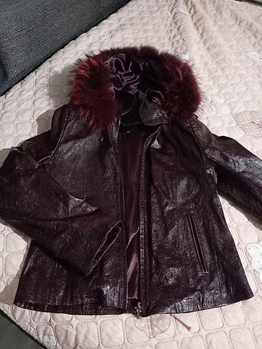 Ženska kožna jakna sa kapuljačom i krznom - Materijal: prirodna koža na lalafo.rs — 2 Ženska kožna jakna sa kapuljačom i krznom - Materijal: prirodna koža — 2