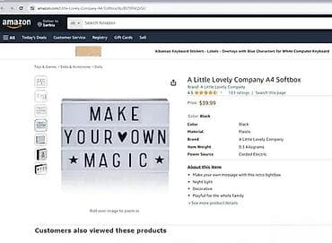 A Little Lovely Company A4 Lightbox – svetleća kutija za poruke - na lalafo.rs A Little Lovely Company A4 Lightbox – svetleća kutija za poruke -