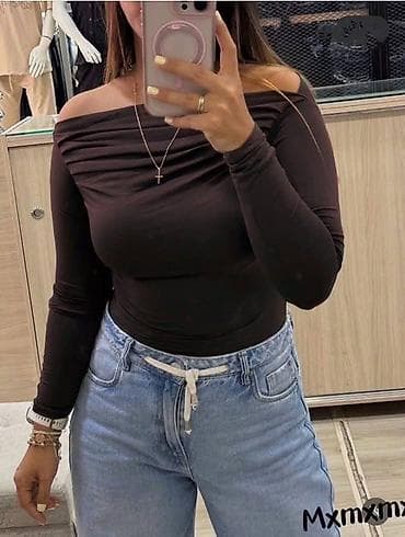 Ženska bluza/majica sa spuštenim ramenima, dugih rukava. -1 na lalafo.rs — 7 Ženska bluza/majica sa spuštenim ramenima, dugih rukava. -1 — 7