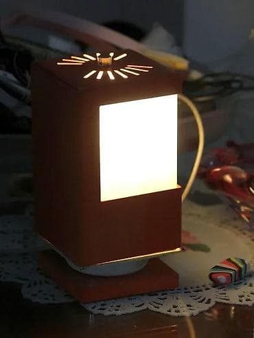Vtg Atomic Orange Burst Space Age Mid-Century stona lampa. Vintage at lalafo.rs — 7 Vtg Atomic Orange Burst Space Age Mid-Century stona lampa. Vintage — 7