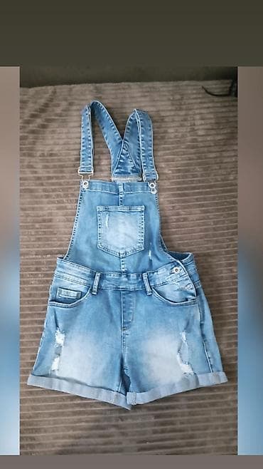 Džins kratke tregerice (šorts kombinezon) - Materijal: denim (pamučni na lalafo.rs Džins kratke tregerice (šorts kombinezon) - Materijal: denim (pamučni