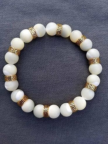 Narukvica Sedef – poludragi kamen - Materijal: perle od sedefa na lalafo.rs — 3 Narukvica Sedef – poludragi kamen - Materijal: perle od sedefa — 3