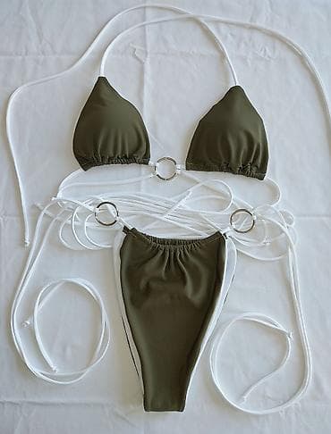 Bikini dvodelni set sa metalnim prstenovima i dugim vezicama - Gornji na lalafo.rs — 4 Bikini dvodelni set sa metalnim prstenovima i dugim vezicama - Gornji — 4