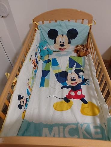 eko koza sa: Drveni krevetac za bebu sa kompletnom posteljinom - Materijal: pun na lalafo.rs — 1 eko koza sa: Drveni krevetac za bebu sa kompletnom posteljinom - Materijal: pun — 1