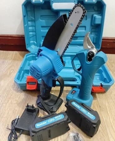 Clamps: Bežični set za baštu – mini lančana testera + električne makaze za at lalafo.rs — 2 Clamps: Bežični set za baštu – mini lančana testera + električne makaze za — 2