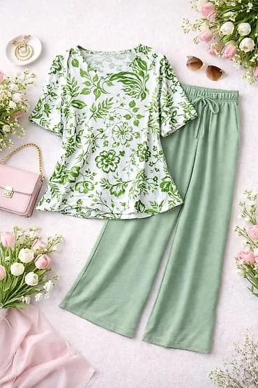 pantalone gina benotti: Ženski komplet – bluza i široke pantalone - Dvodijelni set sastavljen na lalafo.rs — 3 pantalone gina benotti: Ženski komplet – bluza i široke pantalone - Dvodijelni set sastavljen — 3