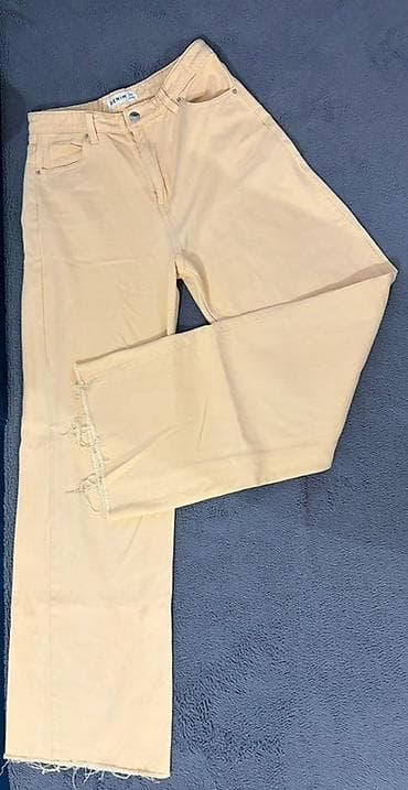 Ženske pantalone od denima, širokog kroja (wide leg) u svetlo na lalafo.rs — 2 Ženske pantalone od denima, širokog kroja (wide leg) u svetlo — 2