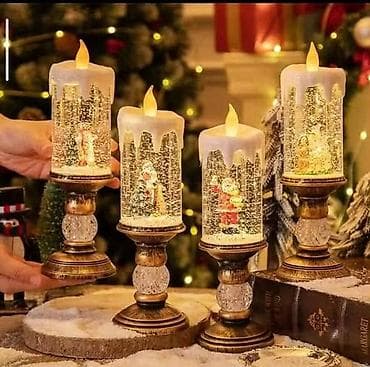 Dekorativne božićne lampe u obliku sveće sa LED osvetljenjem i at lalafo.rs — 1 Dekorativne božićne lampe u obliku sveće sa LED osvetljenjem i — 1