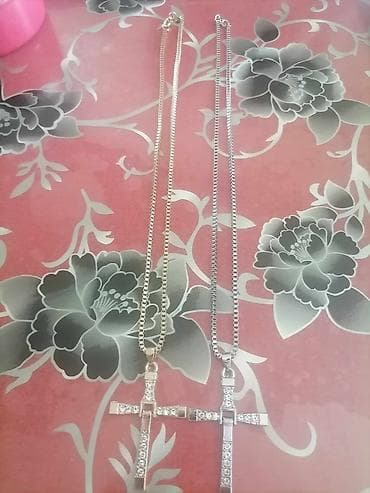 Lanac sa krsticem i cirkonima deblji 1500 din na lalafo.rs — 2 Lanac sa krsticem i cirkonima deblji 1500 din — 2