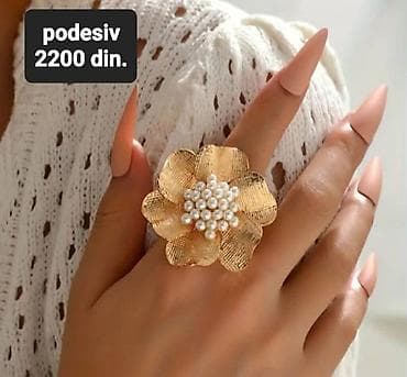 Prsten sa cvetnim motivom – podesiv - Dizajn: raskošan cvet sa na lalafo.rs Prsten sa cvetnim motivom – podesiv - Dizajn: raskošan cvet sa