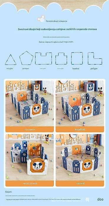 Dečja sigurnosna ogradica – Disney motivi (Mickey) - Modularna na lalafo.rs — 4 Dečja sigurnosna ogradica – Disney motivi (Mickey) - Modularna — 4