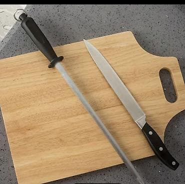 Čelični brus (oštrač) za noževe – 30 cm - Ukupna dužina: 43 cm; radna na lalafo.rs — 1 Čelični brus (oštrač) za noževe – 30 cm - Ukupna dužina: 43 cm; radna — 1