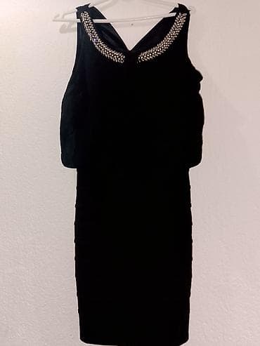 Elegantna crna koktel/večernja haljina bez rukava. Mini/iznad kolena na lalafo.rs Elegantna crna koktel/večernja haljina bez rukava. Mini/iznad kolena