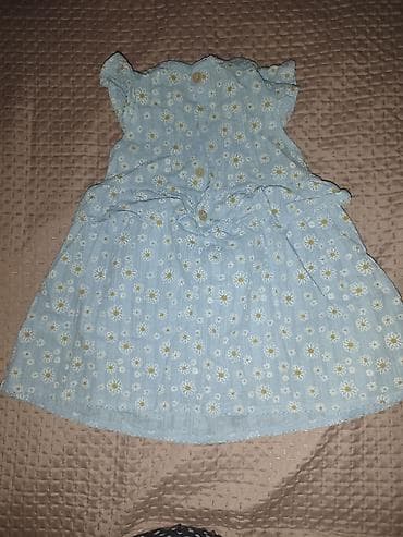 Dečija letnja haljinica bez rukava - Svetloplava podloga sa printom na lalafo.rs — 1 Dečija letnja haljinica bez rukava - Svetloplava podloga sa printom — 1