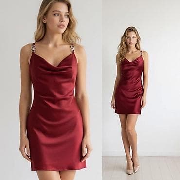 🔥Saten mini haljina sa drapiranim dekolteom i ukrasnim bretelama 2600 na lalafo.rs — 4 🔥Saten mini haljina sa drapiranim dekolteom i ukrasnim bretelama 2600 — 4