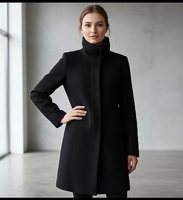 kozna jakna sa: Elegantni ženski kaput – crni - Klasican, strukiran kroj dužine do na lalafo.rs — 4 kozna jakna sa: Elegantni ženski kaput – crni - Klasican, strukiran kroj dužine do — 4