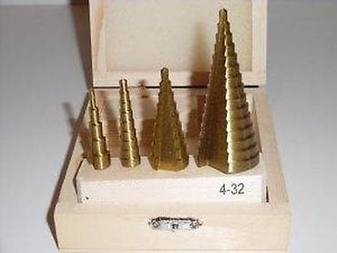 Tool Accessories & Attachments: Set stepenastih burgija – 4 komada u drvenoj kutiji Opis: - at lalafo.rs — 2 Tool Accessories & Attachments: Set stepenastih burgija – 4 komada u drvenoj kutiji Opis: - — 2