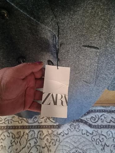 ZARA ženski kaput, sivi melanž, dužine ispod kolena. Model sa širokim na lalafo.rs — 5 ZARA ženski kaput, sivi melanž, dužine ispod kolena. Model sa širokim — 5