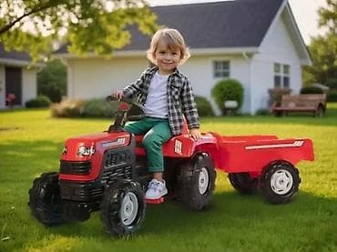 prsluk jaknica mango u: Dečiji traktor na pedale sa prikolicom – crveni - Realističan dizajn at lalafo.rs — 1 prsluk jaknica mango u: Dečiji traktor na pedale sa prikolicom – crveni - Realističan dizajn — 1